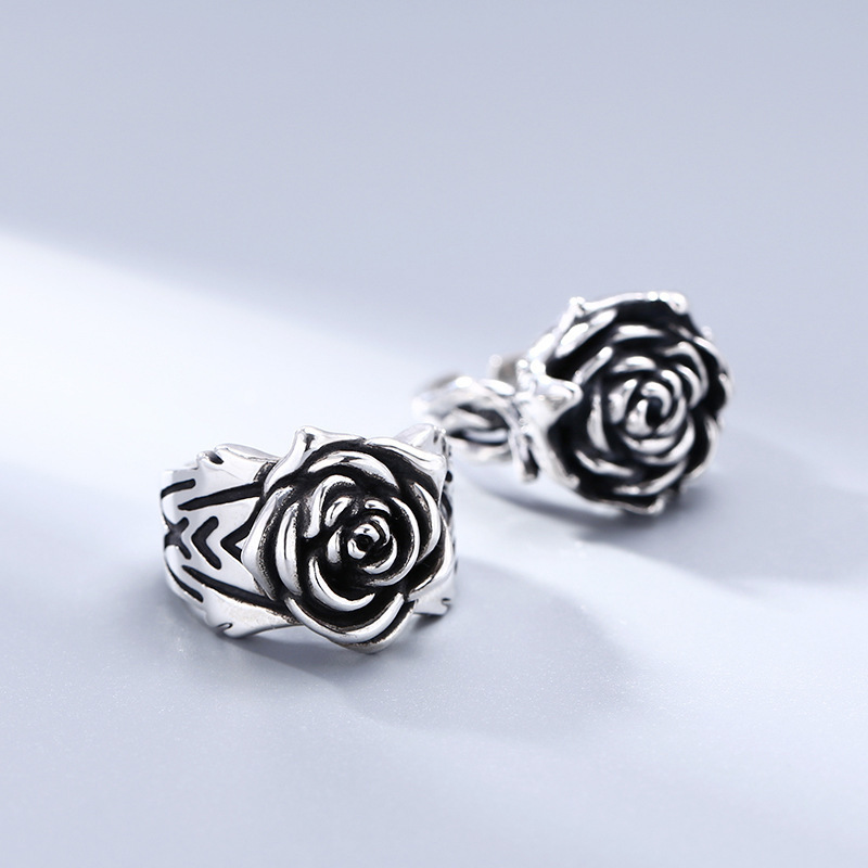 Sterling Silver Ring - Wholesale 925 sterling silver wide rose