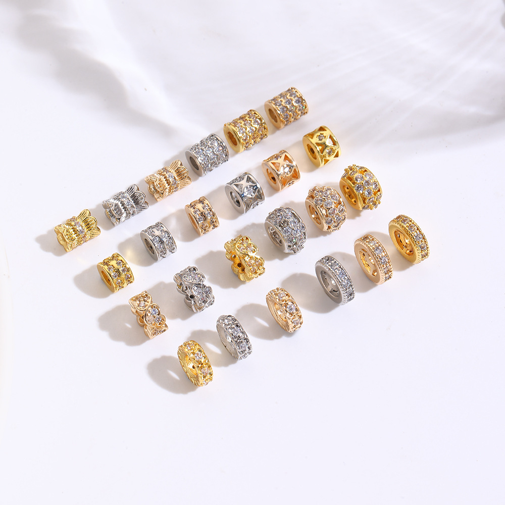 Pearl Necklace - 10 copper spacer beads handmade loose