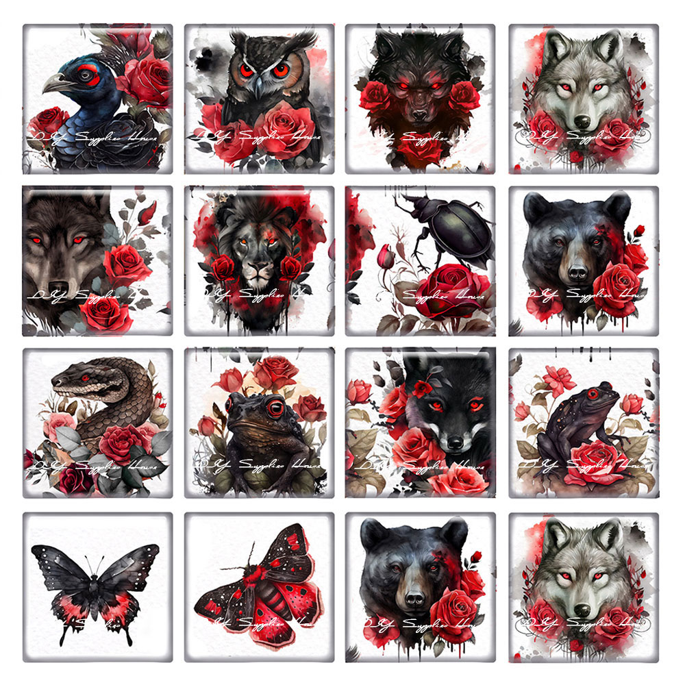 Wolf Jewelry & Watches Tampa Reviews - 10pcs/lots Halloween Gothic Red Rose Owl
