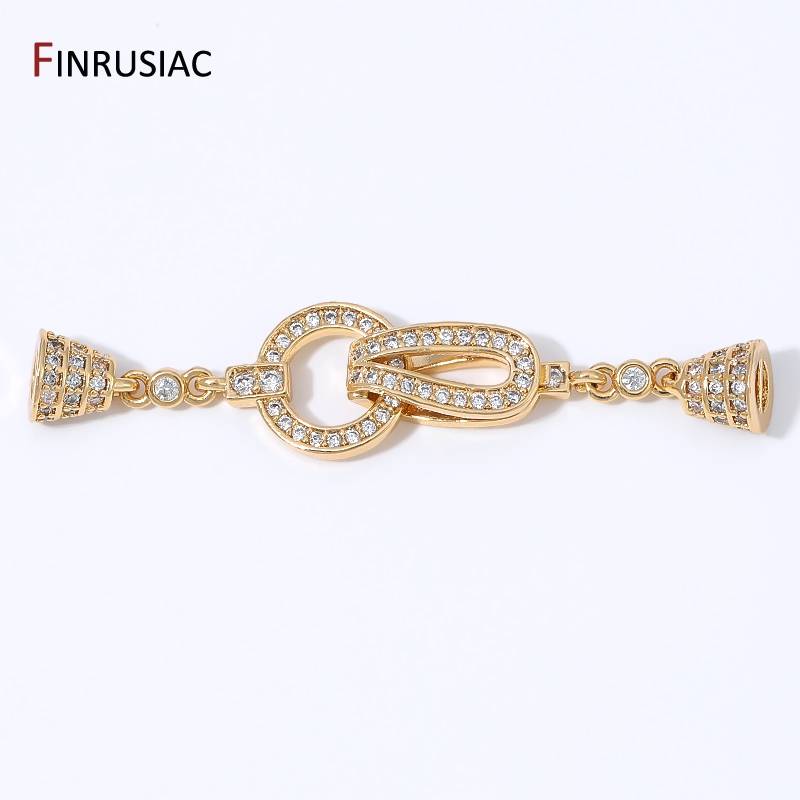 Pearl Necklace - 18K Gold Plated Brass Zircon Pearl