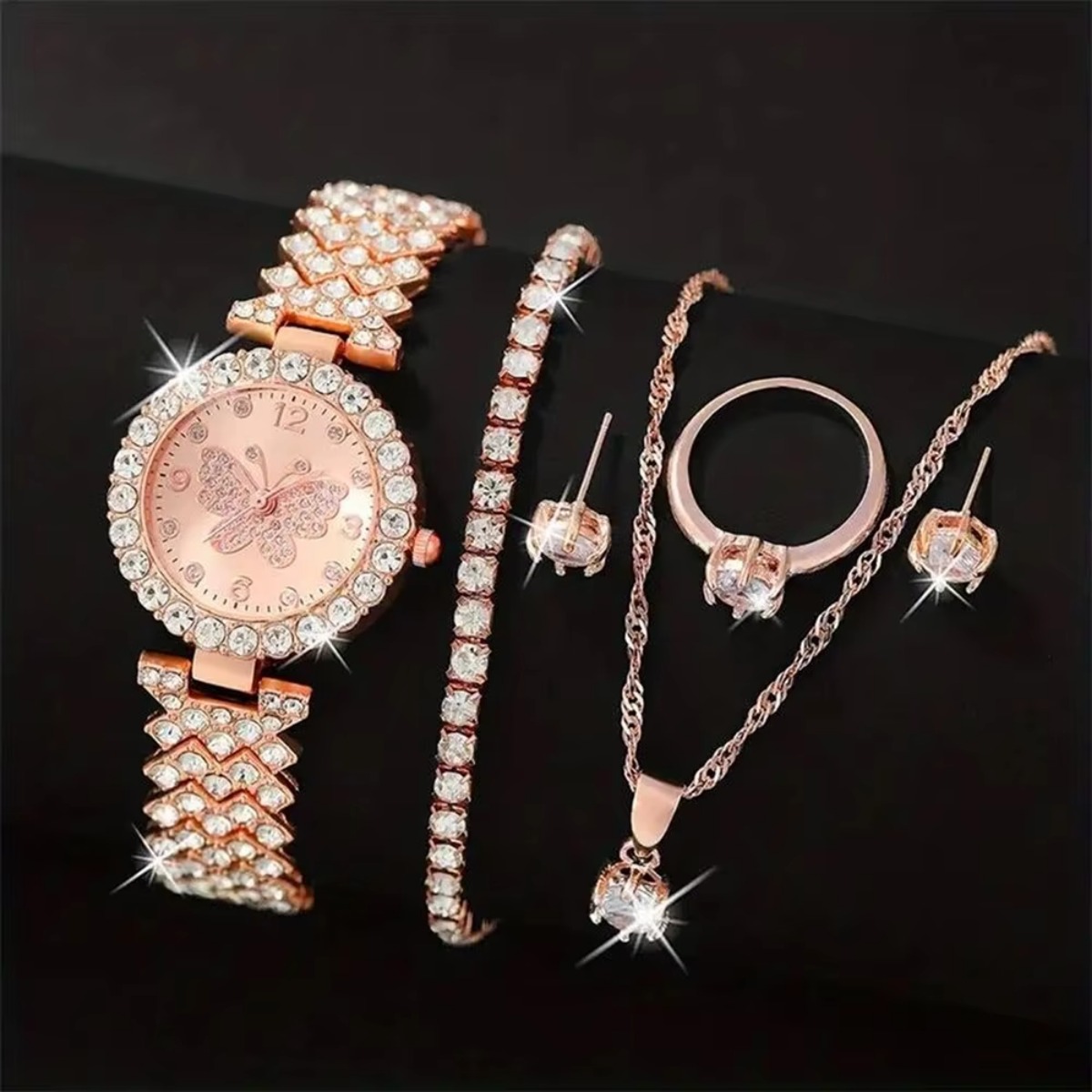 6PCS/Set Luxury Rhinestone But - Mystery Jewelry Jar Watches recension och pris