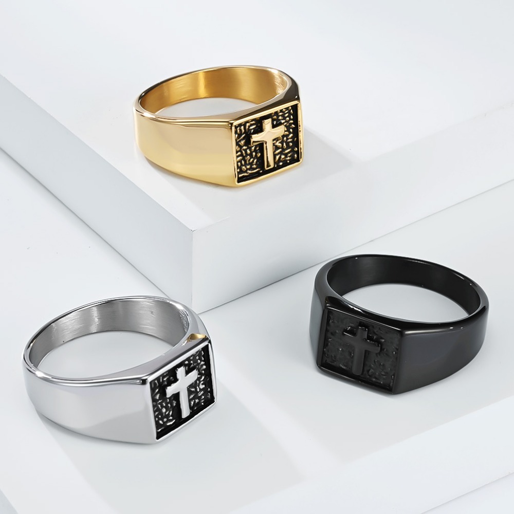 Somen Vintage Stainless Steel  - Mens Signet Ring recension och pris