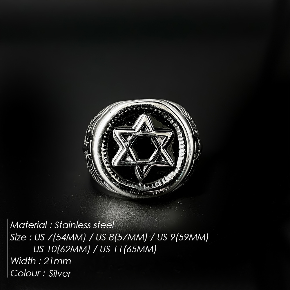 Vintage Star of David Ring for - Mens Signet Ring recension och pris