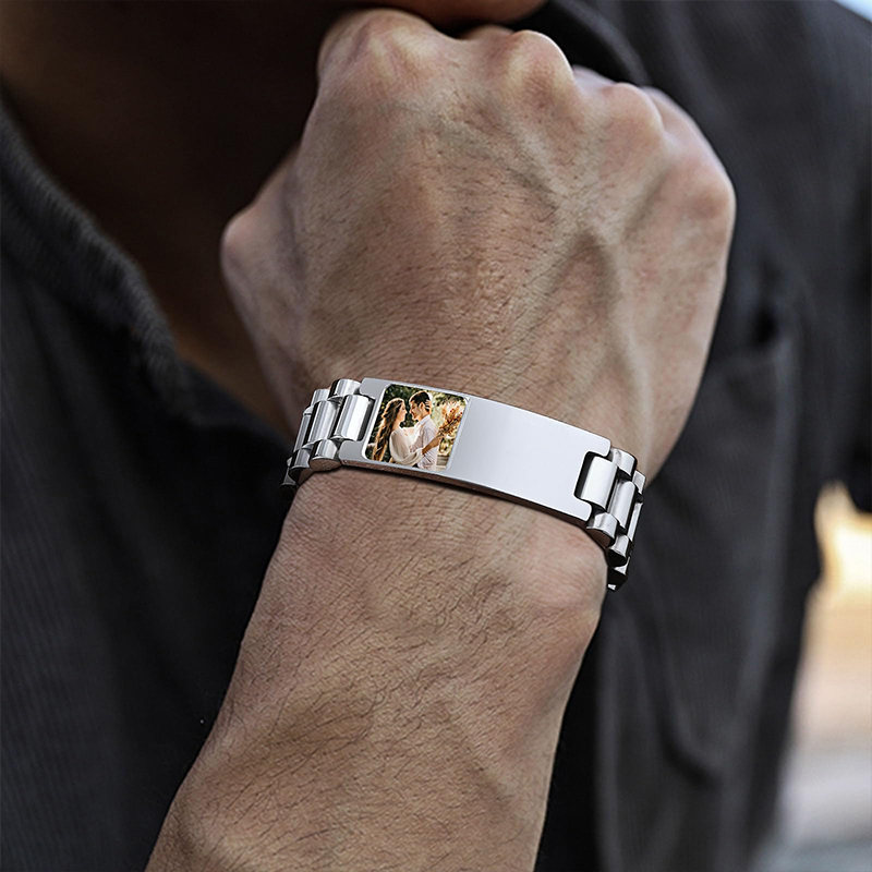 Custom Picture Text Bracelet W - Jewelry Watches Men recension och pris