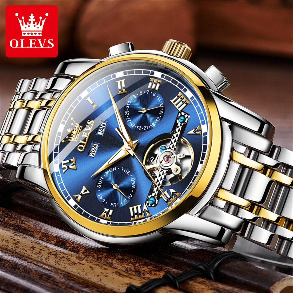 OLEVS 6607 Automatic Men's Wat - Automatic Watch Winder recension och pris