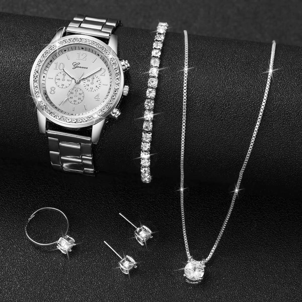 6PCS/Set Fashion Rhinestone Wo - Mystery Jewelry Jar Watches recension och pris