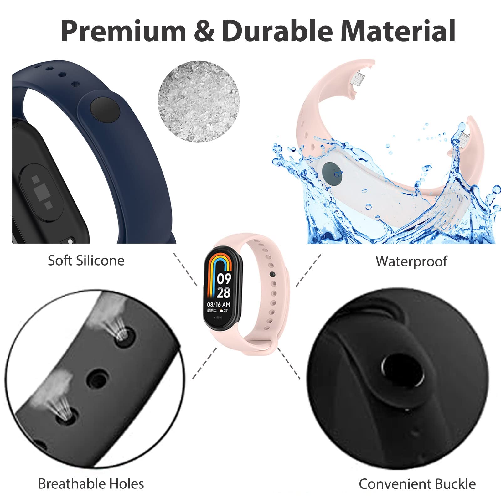 Bracelet for Mi band 8 Strap S - Jewelry Smart Watches recension och pris