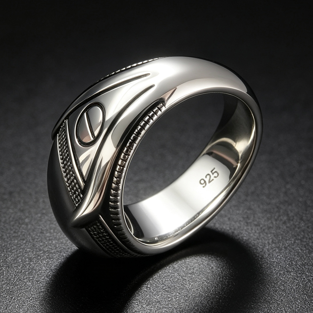 S925 Sterling Silver Agate Sig - Mens Signet Ring recension och pris