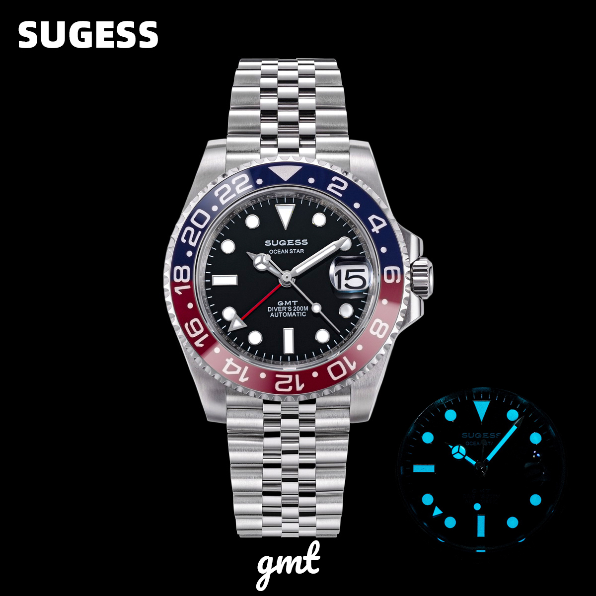 Sugess GMT Diving Watch of Men - Rolex Watch Datejust recension och pris
