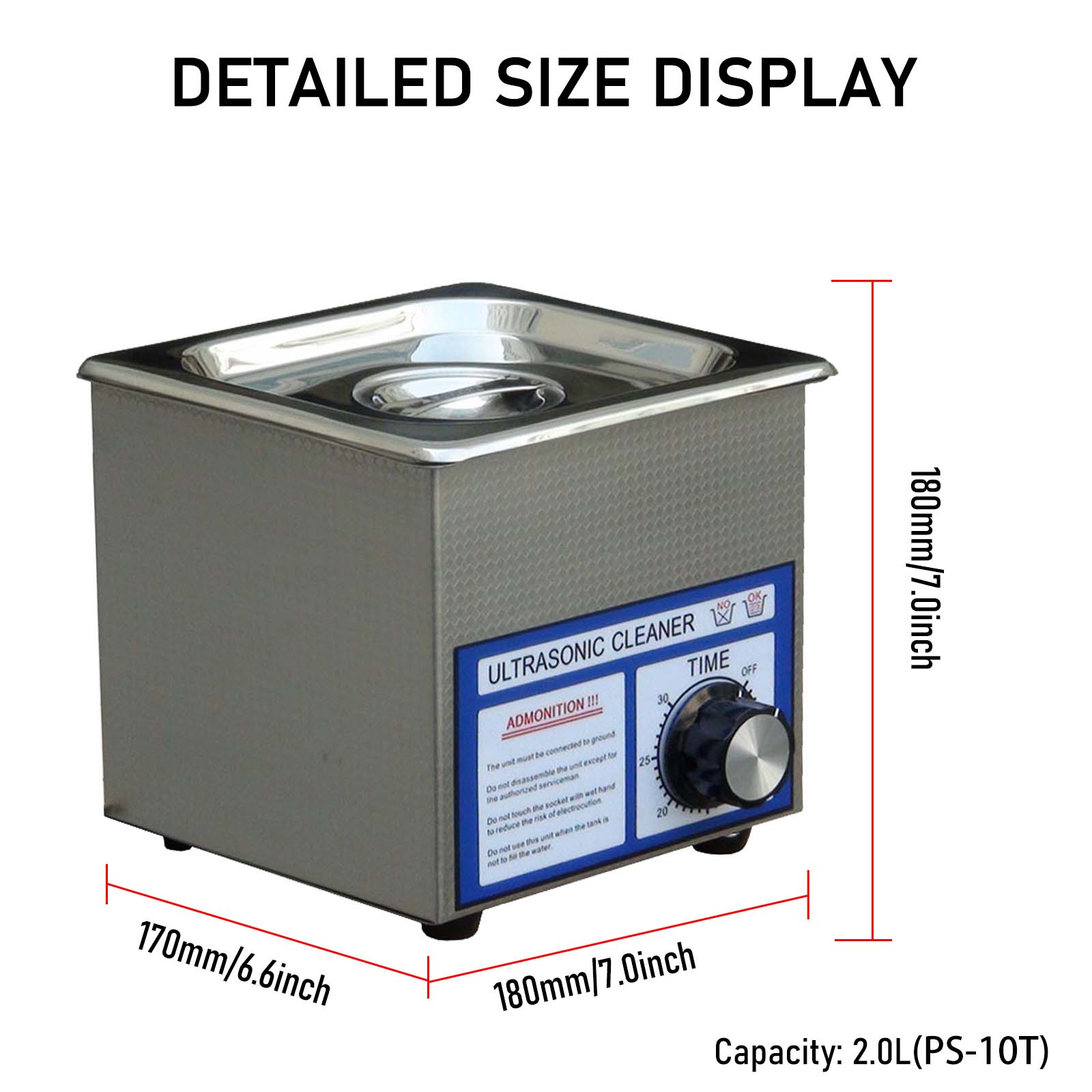 1.3L-3L Ultrasonic Cleaner PS- - Jewelry Eyewear Watches & Accessories recension och pris
