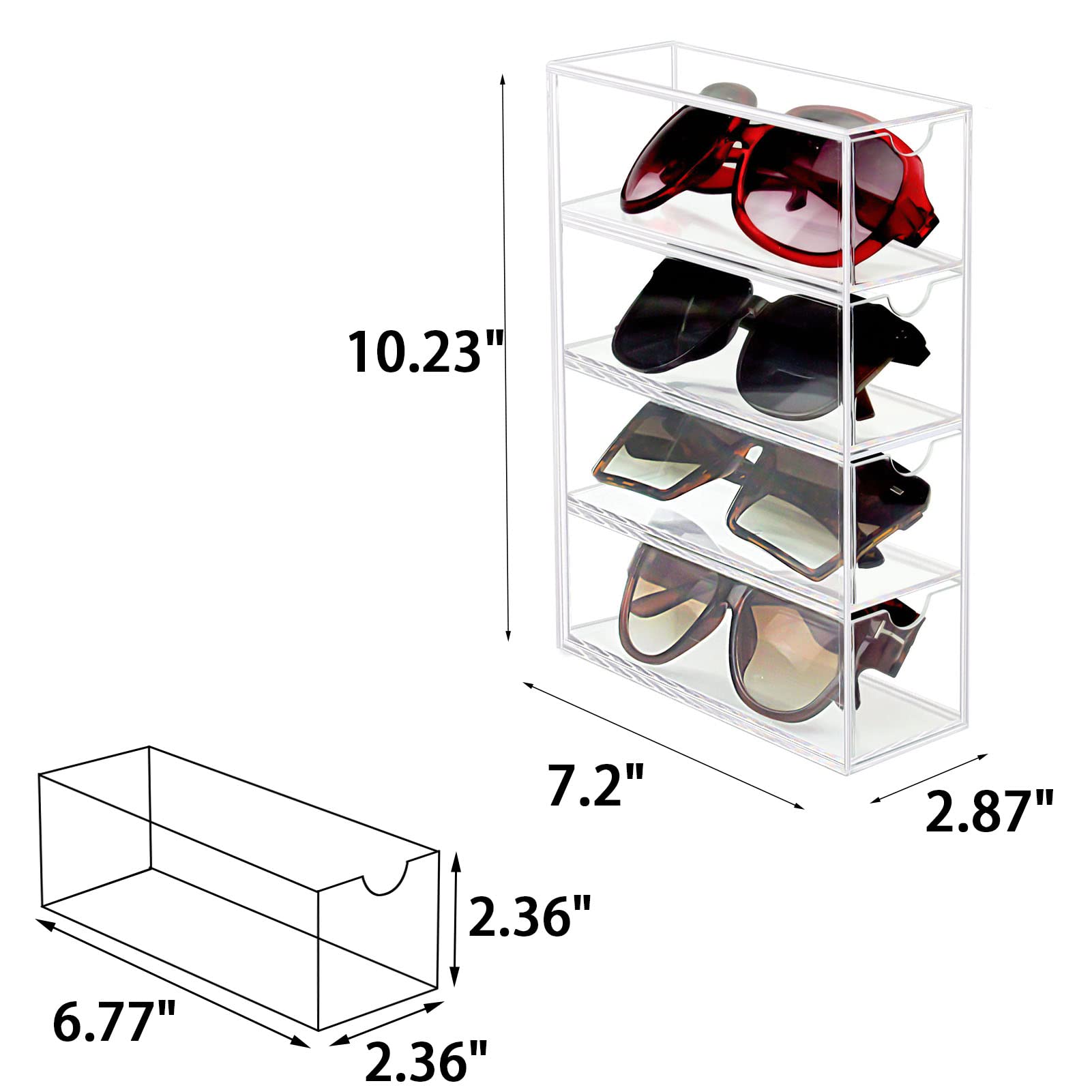 Arcylic Sunglasses Holder Case - Jewelry Eyewear Watches & Accessories recension och pris