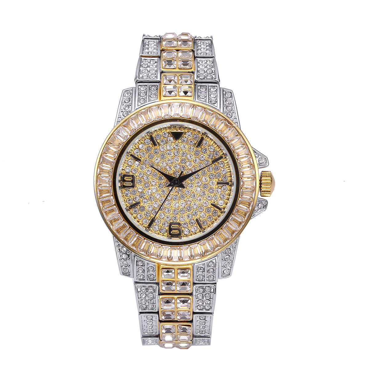 Luxury Full Stone Quartz Watch - Jewelry Watches Men recension och pris