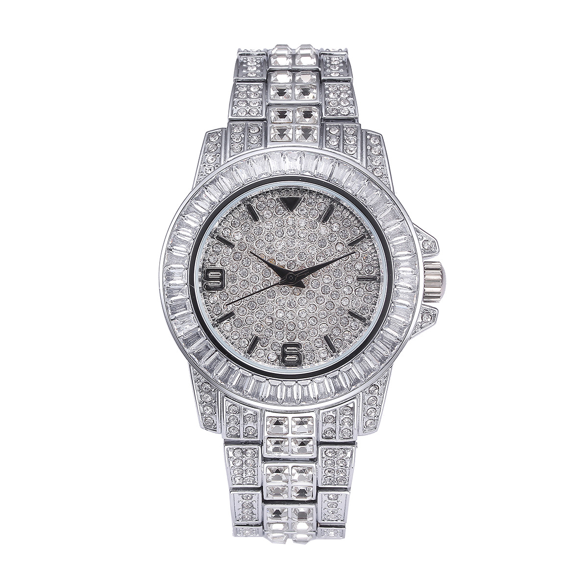 Luxury Full Stone Quartz Watch - Jewelry Watches Men recension och pris