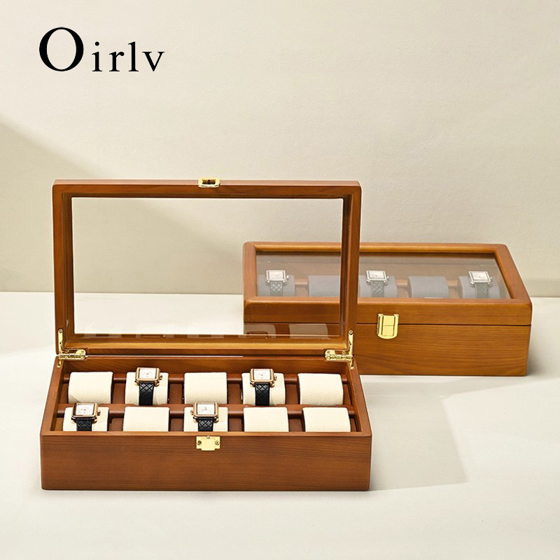 Oirlv 10 Grids Watch Box Woode - Mystery Jewelry Jar Watches recension och pris