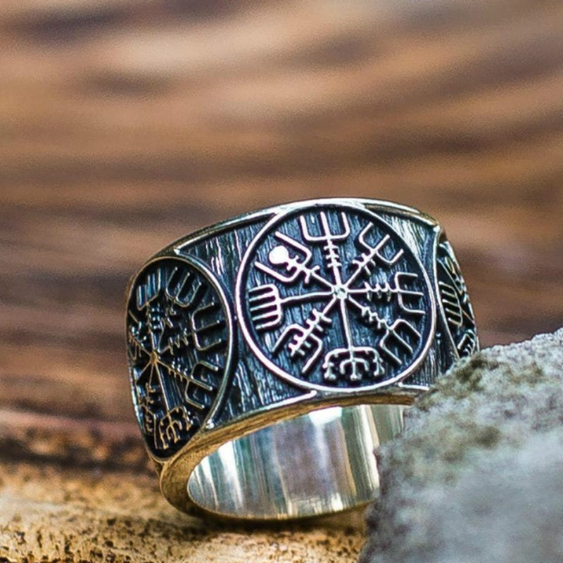 Vintage Viking Rune Signet Sca - Mens Signet Ring recension och pris
