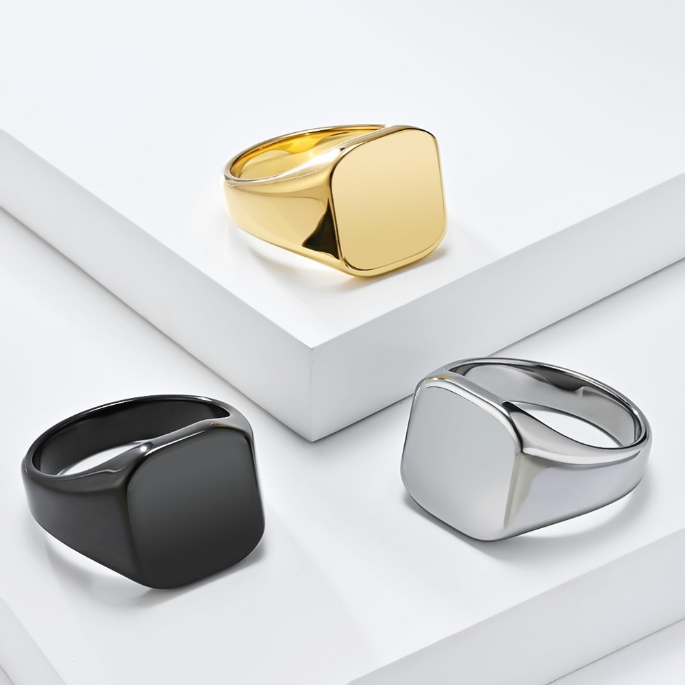 Somen Signet Square Tungsten C - Mens Signet Ring recension och pris