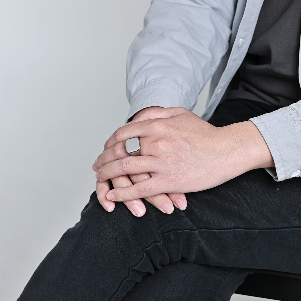 Somen Signet Square Tungsten C - Mens Signet Ring recension och pris