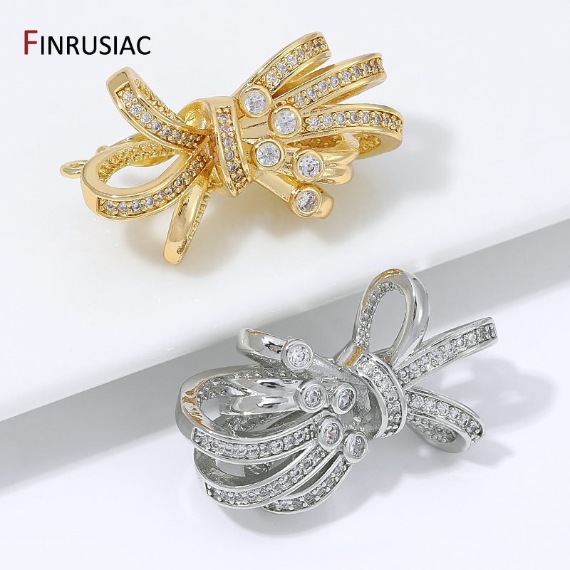 18K Gold Plated Brass Bow Shap - Pearl Necklace recension och pris