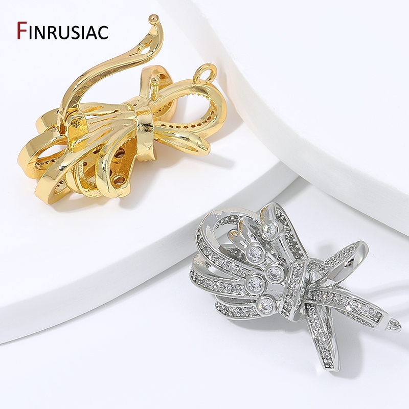 18K Gold Plated Brass Bow Shap - Pearl Necklace recension och pris