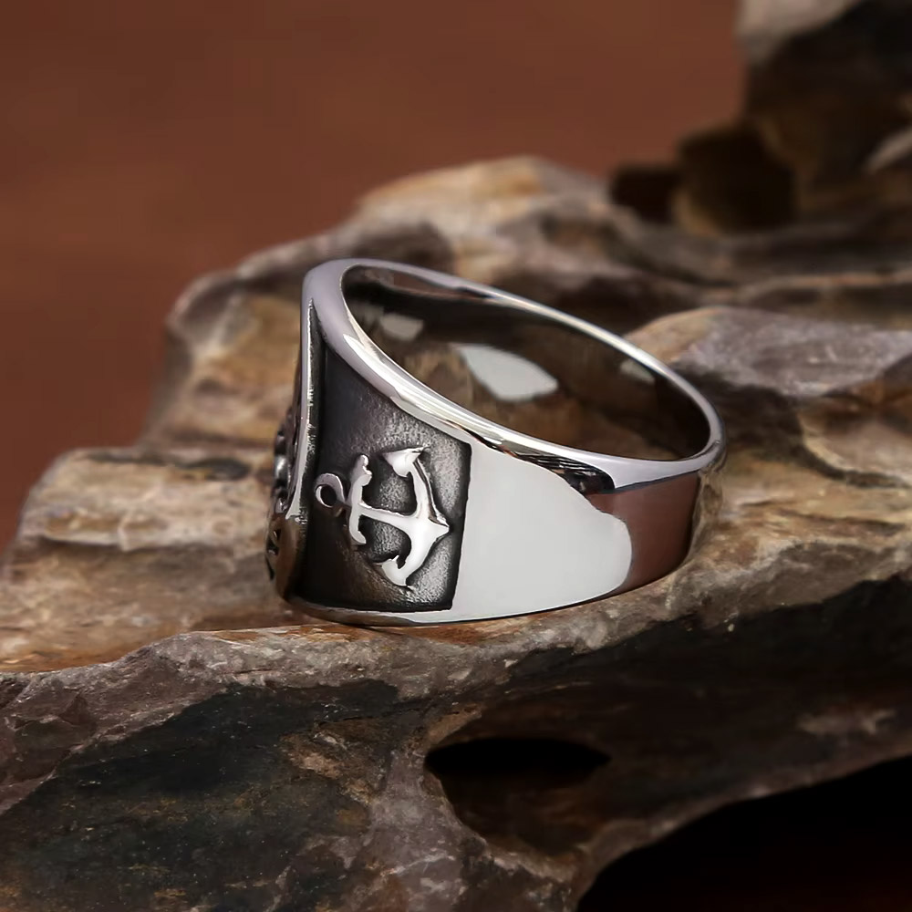 Vintage Nautical Nordic Sailbo - Mens Signet Ring recension och pris