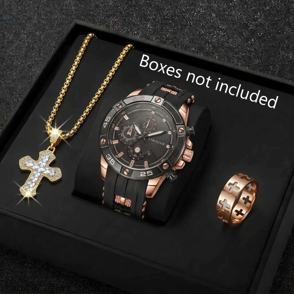 3PCS Fashion Male Sports Watch - Mystery Jewelry Jar Watches recension och pris