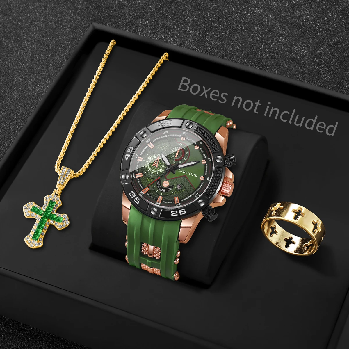 3PCS Fashion Male Sports Watch - Mystery Jewelry Jar Watches recension och pris