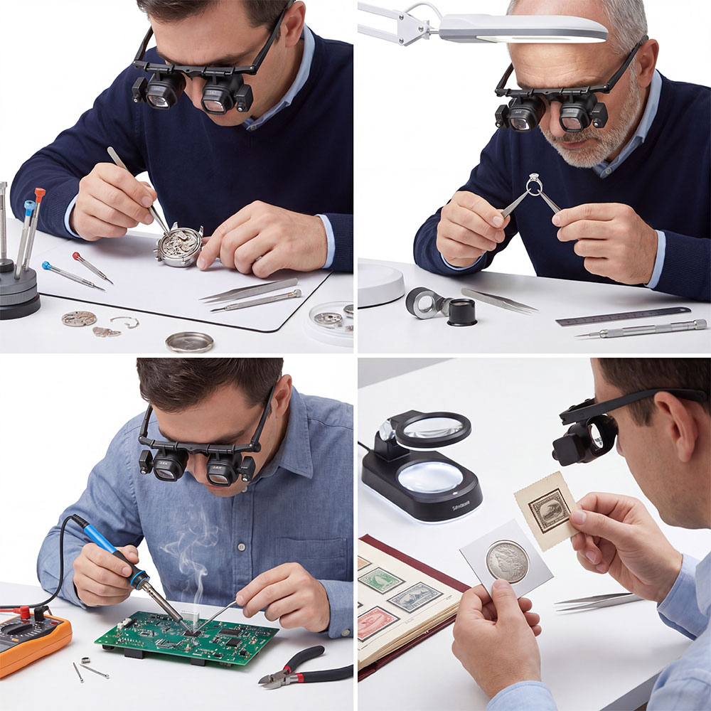 Portable 2X-24X Headband Magni - Jewelry Eyewear Watches & Accessories recension och pris