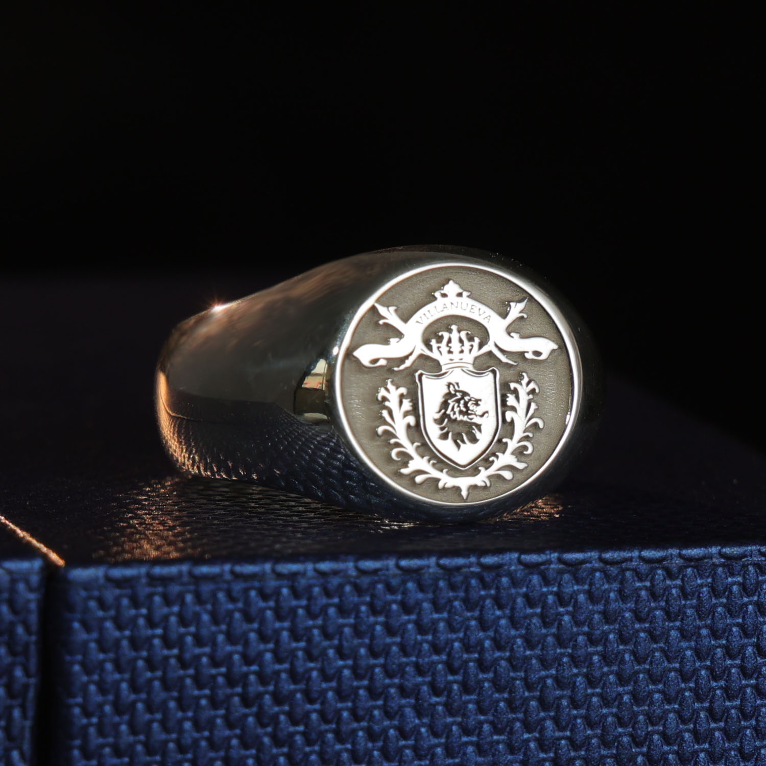 17mm Round 925 Solid Silver Me - Mens Signet Ring recension och pris