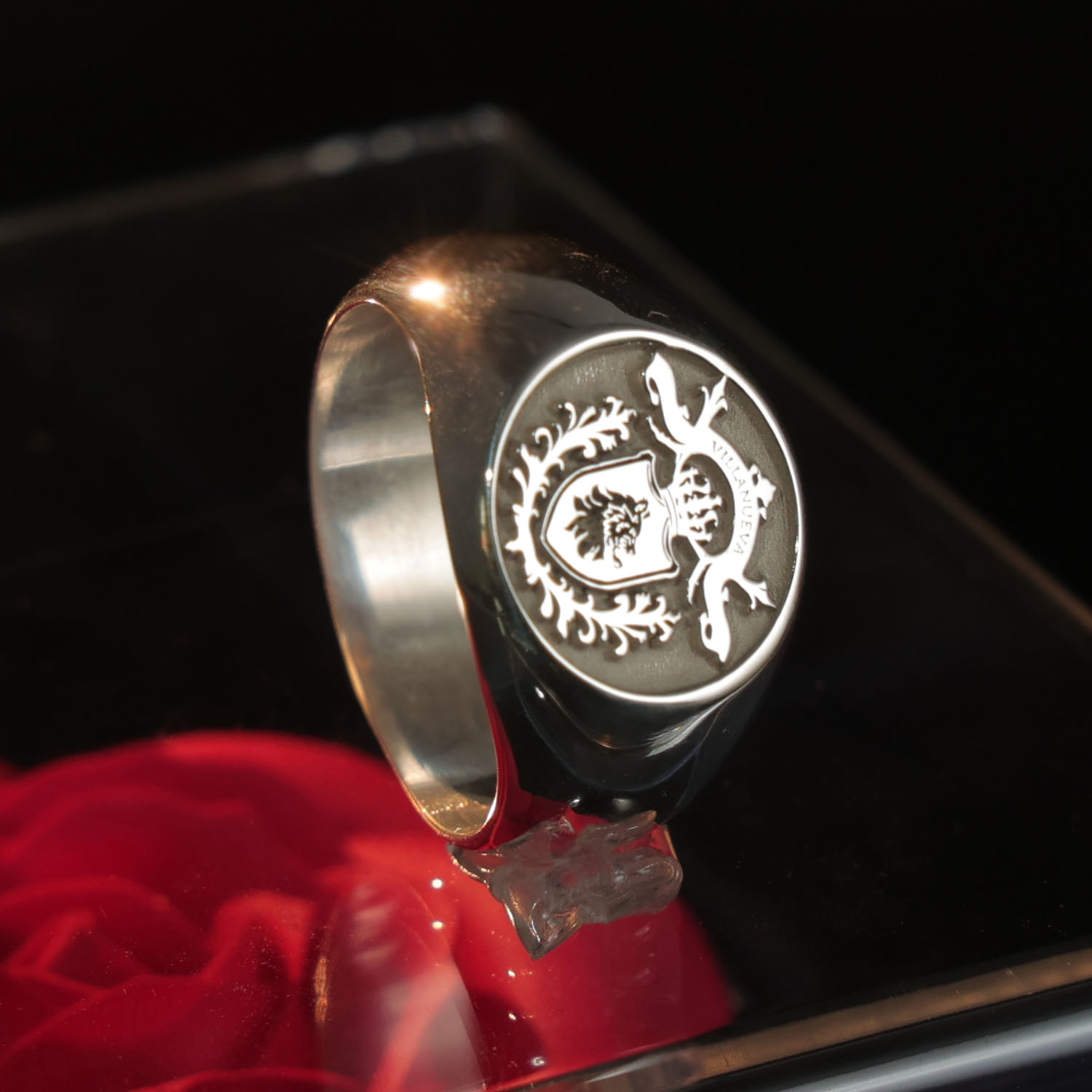 17mm Round 925 Solid Silver Me - Mens Signet Ring recension och pris