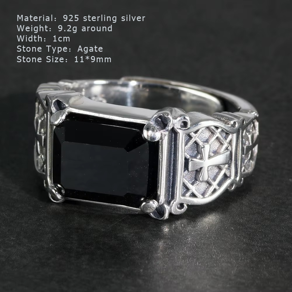 Vintage Punk Silver 925 Jewelr - Mens Signet Ring recension och pris